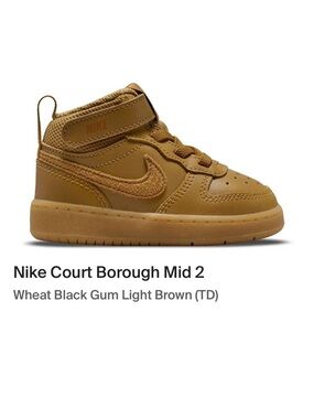 Nike Court Borough Mid-Top Sneakers in Wheat/Light Brown
